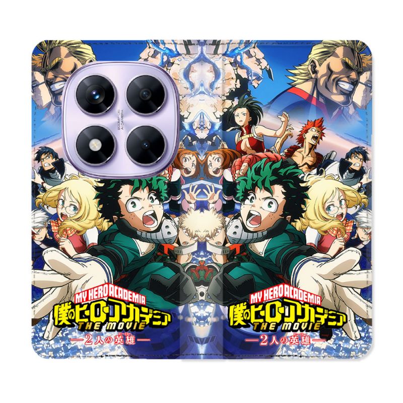 Housse Cuir Portefeuille Pour Xiaomi Redmi Note 14 PRO 4G Manga My Hero Academia Affiche