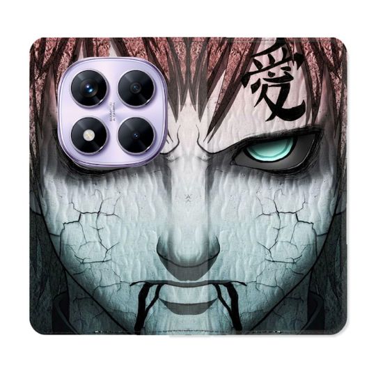 Housse Cuir Portefeuille Pour Xiaomi Redmi Note 14 PRO 4G Manga Naruto Gaara