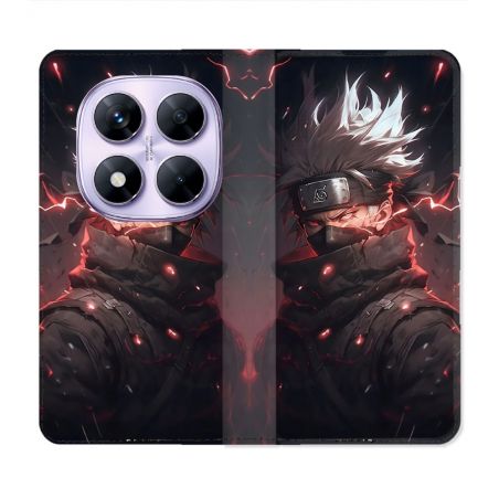 Housse Cuir Portefeuille Pour Xiaomi Redmi Note 14 PRO 4G Manga Naruto Kakashi Dark