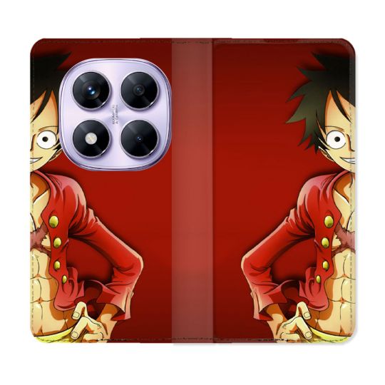 Housse Cuir Portefeuille Pour Xiaomi Redmi Note 14 PRO 4G Manga One Piece Luffy