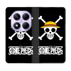 Housse Cuir Portefeuille Pour Xiaomi Redmi Note 14 PRO 4G Manga One Piece Tete de Mort