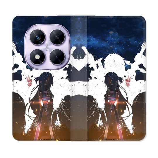 Housse Cuir Portefeuille Pour Xiaomi Redmi Note 14 PRO 4G Manga SAO sword Art Online Asuna