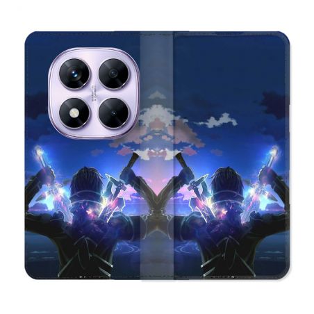Housse Cuir Portefeuille Pour Xiaomi Redmi Note 14 PRO 4G Manga SAO sword Art Online Epee