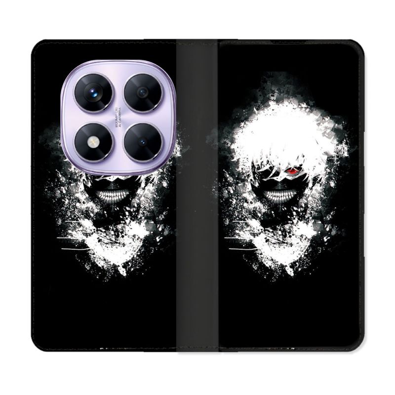 Housse Cuir Portefeuille Pour Xiaomi Redmi Note 14 PRO 4G Manga Tokyo Ghoul Kaneki Tag