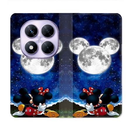 Housse Cuir Portefeuille Pour Xiaomi Redmi Note 14 PRO 4G Mickey Minnie