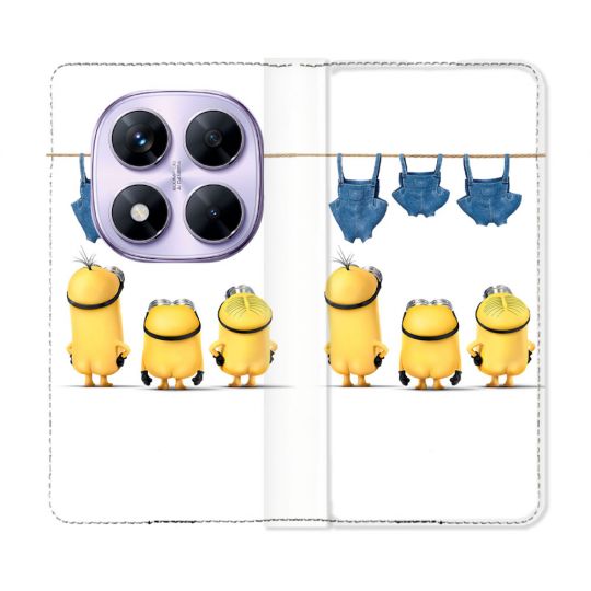 Housse Cuir Portefeuille Pour Xiaomi Redmi Note 14 PRO 4G Minions Nus