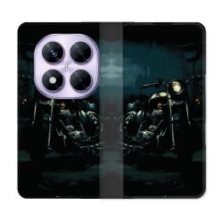 Housse Cuir Portefeuille Pour Xiaomi Redmi Note 14 PRO 4G Moto Harley Vintage