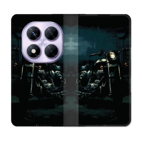 Housse Cuir Portefeuille Pour Xiaomi Redmi Note 14 PRO 4G Moto Harley Vintage