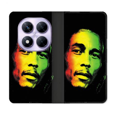 Housse Cuir Portefeuille Pour Xiaomi Redmi Note 14 PRO 4G Musique Bob Marley 2