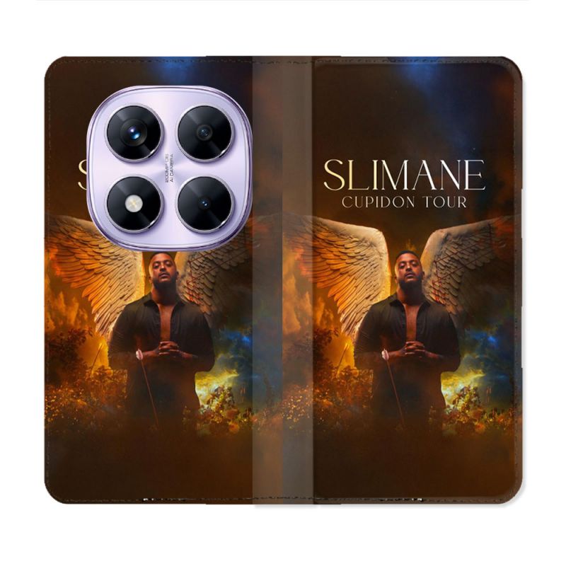 Housse Cuir Portefeuille Pour Xiaomi Redmi Note 14 PRO 4G Musique Slimane Ange