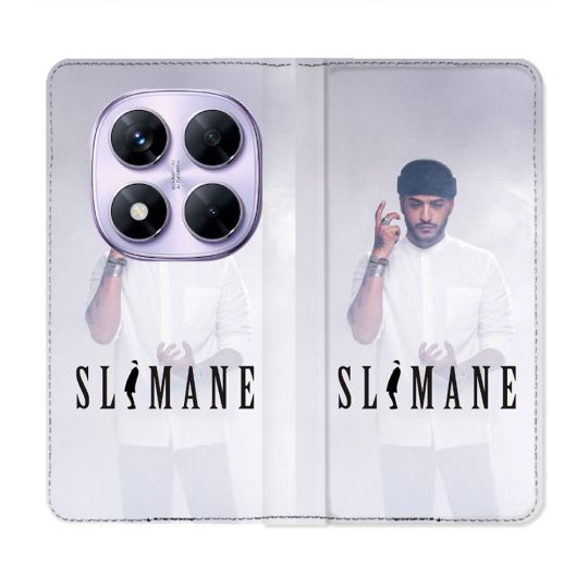 Housse Cuir Portefeuille Pour Xiaomi Redmi Note 14 PRO 4G Musique Slimane Blanc