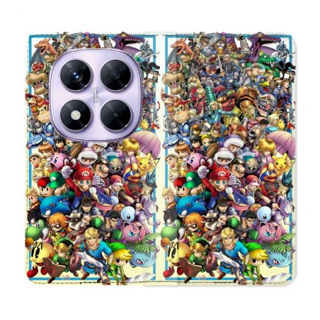 Housse Cuir Portefeuille Pour Xiaomi Redmi Note 14 PRO 4G Nintendo