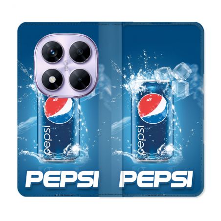 Housse Cuir Portefeuille Pour Xiaomi Redmi Note 14 PRO 4G Pepsi