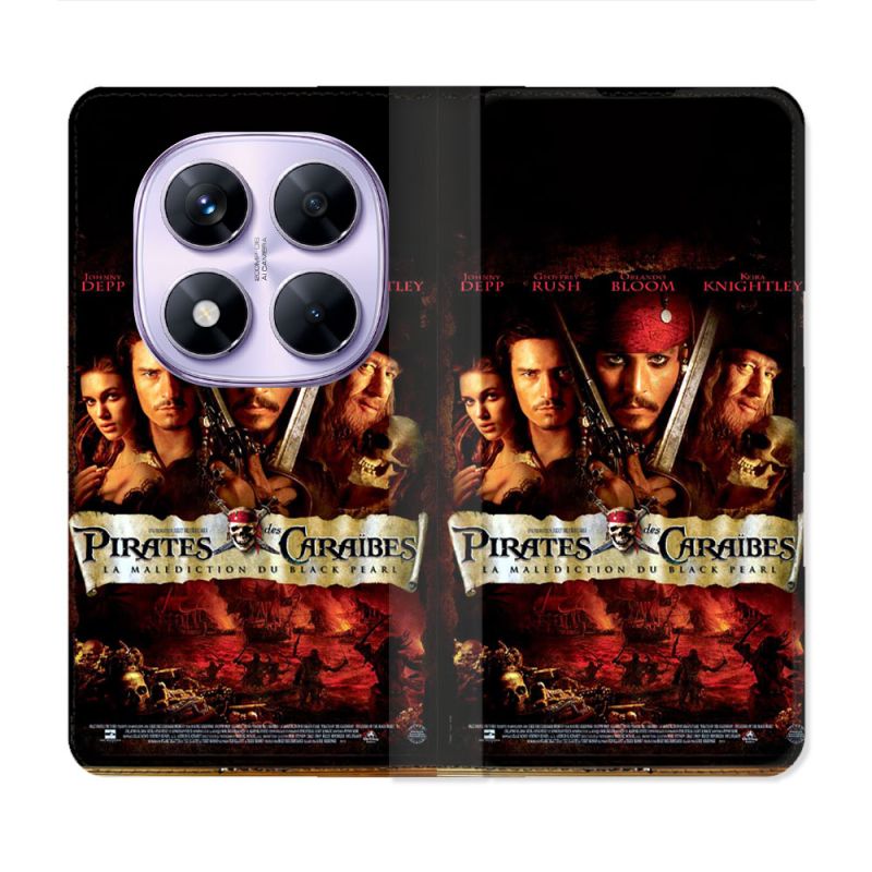 Housse Cuir Portefeuille Pour Xiaomi Redmi Note 14 PRO 4G Pirate Des Caraibes