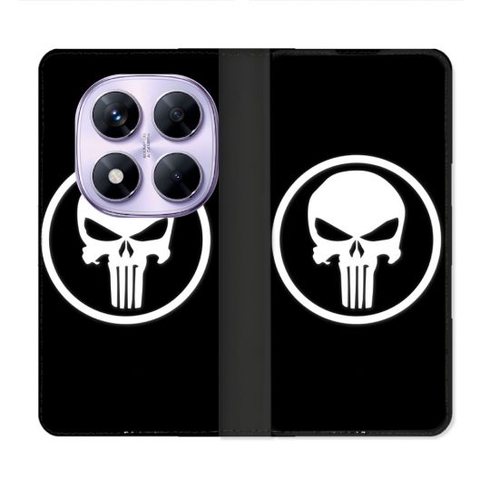 Housse Cuir Portefeuille Pour Xiaomi Redmi Note 14 PRO 4G Punisher