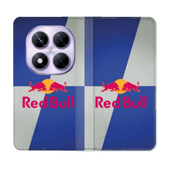 Housse Cuir Portefeuille Pour Xiaomi Redmi Note 14 PRO 4G Red Bull Classique