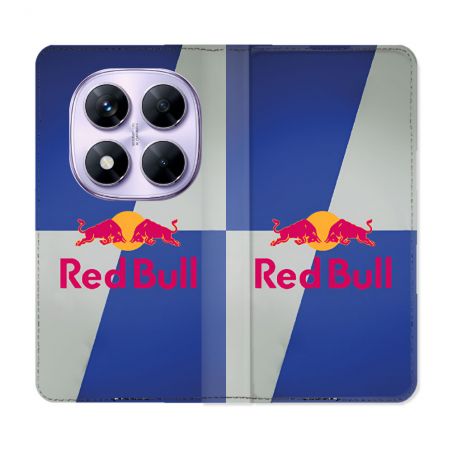 Housse Cuir Portefeuille Pour Xiaomi Redmi Note 14 PRO 4G Red Bull Classique