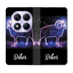 Housse Cuir Portefeuille Pour Xiaomi Redmi Note 14 PRO 4G Signe Zodiaque 2 Bélier