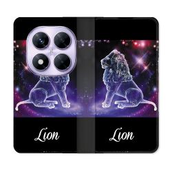 Housse Cuir Portefeuille Pour Xiaomi Redmi Note 14 PRO 4G Signe Zodiaque 2 Lion
