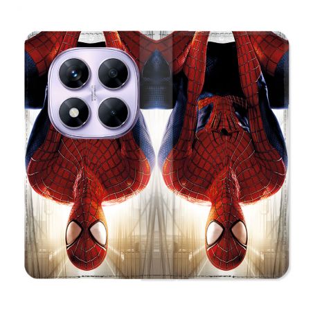 Housse Cuir Portefeuille Pour Xiaomi Redmi Note 14 PRO 4G Spiderman Invers