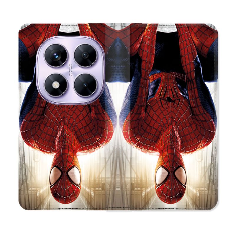 Housse Cuir Portefeuille Pour Xiaomi Redmi Note 14 PRO 4G Spiderman Invers