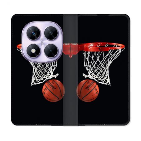 Housse Cuir Portefeuille Pour Xiaomi Redmi Note 14 PRO 4G Sport Basket Panier