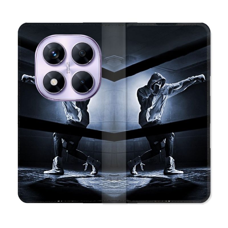 Housse Cuir Portefeuille Pour Xiaomi Redmi Note 14 PRO 4G Sport Boxe Poing