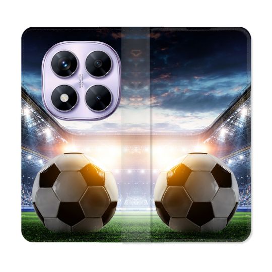 Housse Cuir Portefeuille Pour Xiaomi Redmi Note 14 PRO 4G Sport Football Stade
