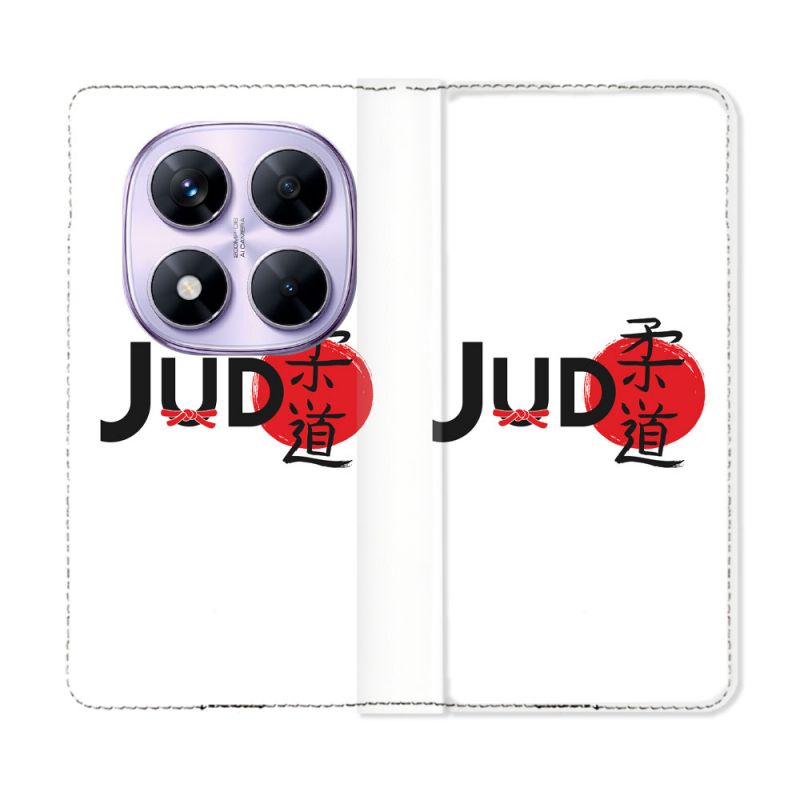 Housse Cuir Portefeuille Pour Xiaomi Redmi Note 14 PRO 4G Sport Judo Logo