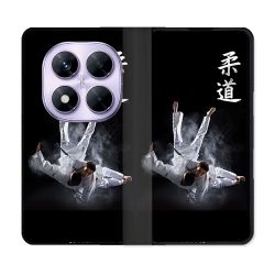 Housse Cuir Portefeuille Pour Xiaomi Redmi Note 14 PRO 4G Sport Judo Noir