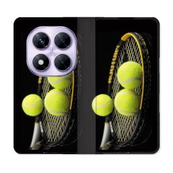 Housse Cuir Portefeuille Pour Xiaomi Redmi Note 14 PRO 4G Sport Tennis Balls