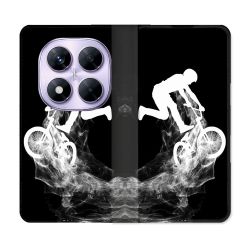 Housse Cuir Portefeuille Pour Xiaomi Redmi Note 14 PRO 4G Sport VTT Noir