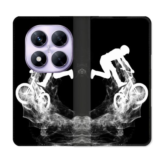 Housse Cuir Portefeuille Pour Xiaomi Redmi Note 14 PRO 4G Sport VTT Noir