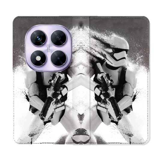 Housse Cuir Portefeuille Pour Xiaomi Redmi Note 14 PRO 4G Star Wars - Trooper
