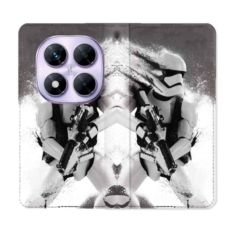 Housse Cuir Portefeuille Pour Xiaomi Redmi Note 14 PRO 4G Star Wars - Trooper