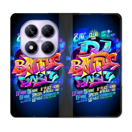 Housse Cuir Portefeuille Pour Xiaomi Redmi Note 14 PRO 4G Street Art Rap