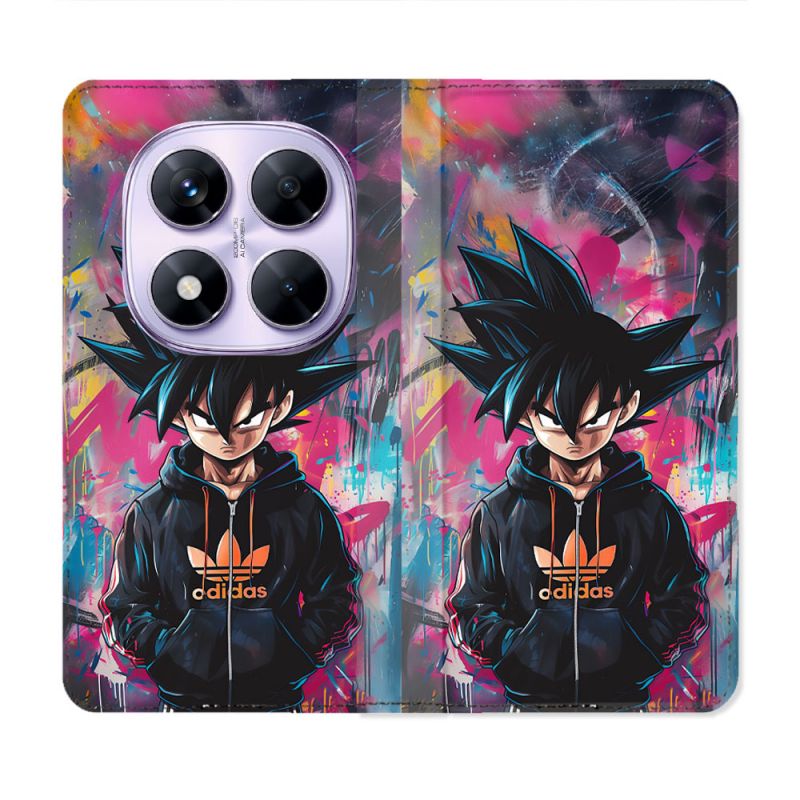 Housse Cuir Portefeuille Pour Xiaomi Redmi Note 14 PRO 4G Street Art Sangoku