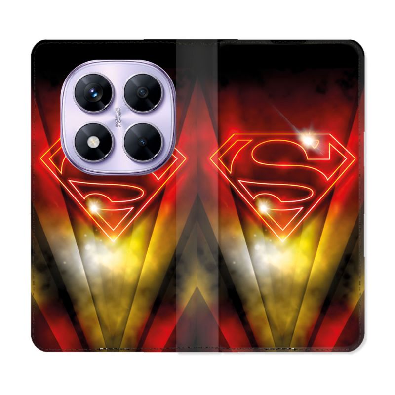 Housse Cuir Portefeuille Pour Xiaomi Redmi Note 14 PRO 4G Superman Logo