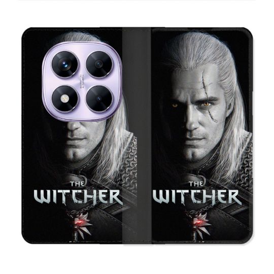 Housse Cuir Portefeuille Pour Xiaomi Redmi Note 14 PRO 4G The Witcher Noir