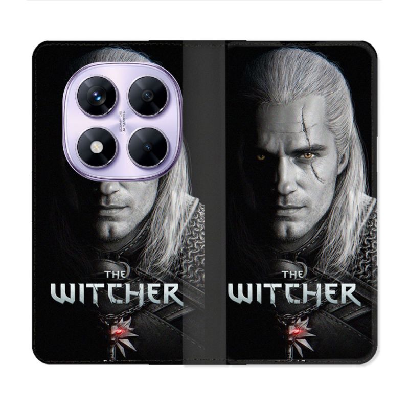 Housse Cuir Portefeuille Pour Xiaomi Redmi Note 14 PRO 4G The Witcher Noir