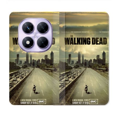 Housse Cuir Portefeuille Pour Xiaomi Redmi Note 14 PRO 4G Walking Dead