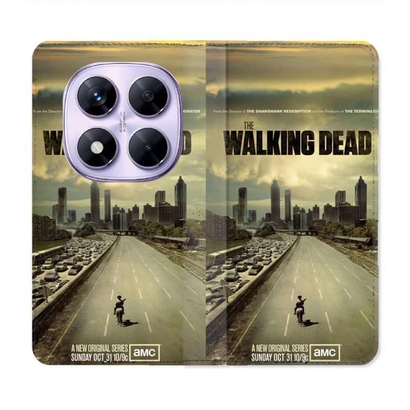 Housse Cuir Portefeuille Pour Xiaomi Redmi Note 14 PRO 4G Walking Dead