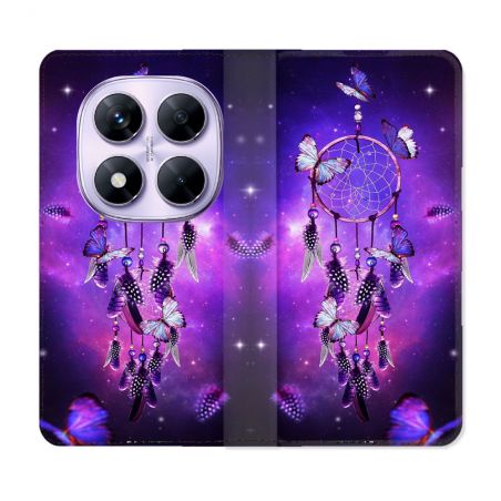 Housse Cuir Portefeuille Pour Xiaomi Redmi Note 14 PRO 4G Zen Attrape Reve Papillon