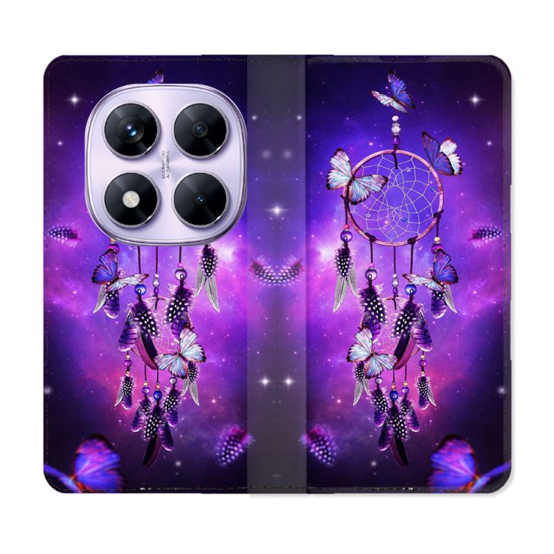 Housse Cuir Portefeuille Pour Xiaomi Redmi Note 14 PRO 4G Zen Attrape Reve Papillon