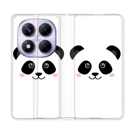 Housse Cuir Portefeuille Pour Xiaomi Redmi Note 14 PRO 5G Animal Panda Blanc