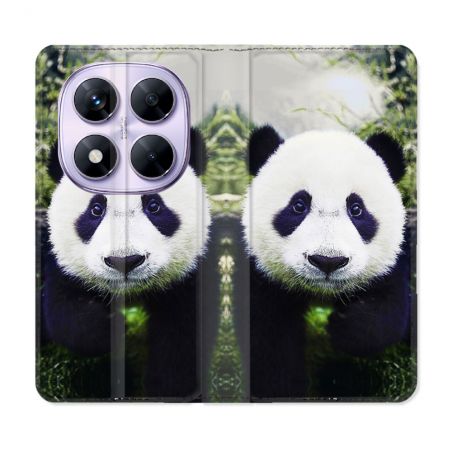 Housse Cuir Portefeuille Pour Xiaomi Redmi Note 14 PRO 5G Animal Panda Color