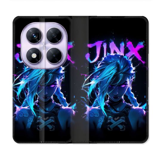 Housse Cuir Portefeuille Pour Xiaomi Redmi Note 14 PRO 5G Arcane Jinx Night