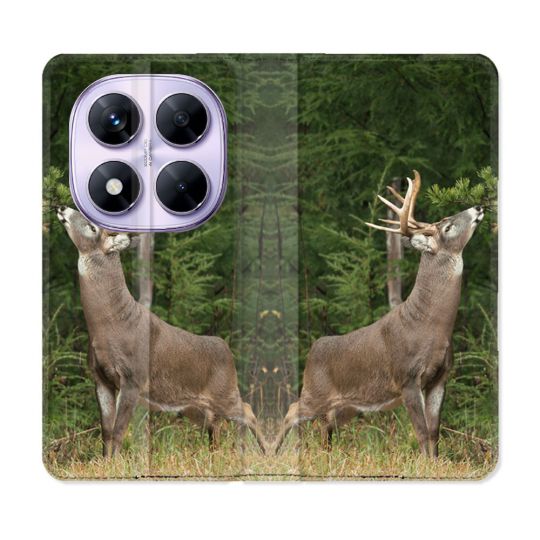 Housse Cuir Portefeuille Pour Xiaomi Redmi Note 14 PRO 5G Chasse Cerf