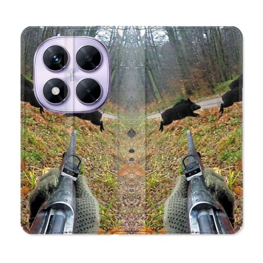 Housse Cuir Portefeuille Pour Xiaomi Redmi Note 14 PRO 5G Chasse Vision Tir