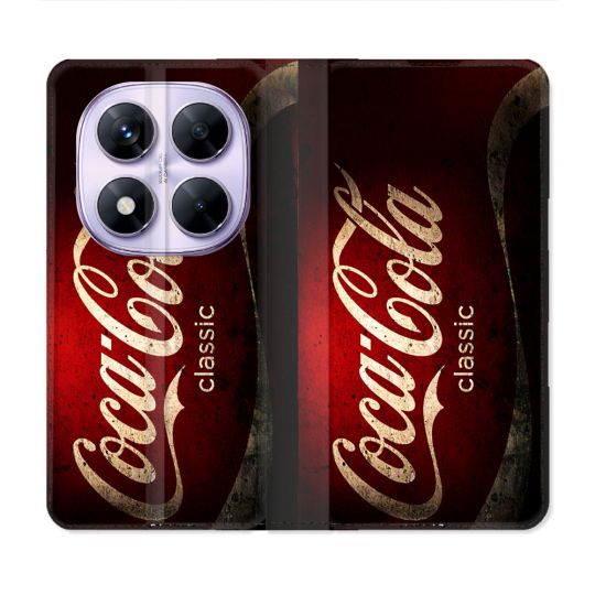 Housse Cuir Portefeuille Pour Xiaomi Redmi Note 14 PRO 5G Coca Cola Classique